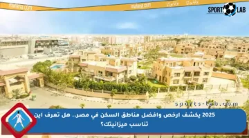 2025 يكشف أرخص وأفضل مناطق السكن في مصر.. هل تعرف أين تناسب ميزانيتك؟